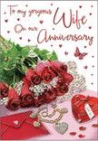 A tender vision of celebration takes shape on this anniversary card, as if the objects have been set out on a table in Isleworth just before a loved one walks into the room. A generous spray of red roses sweeps across a softly shimmering surface, each flower glowing with a velvety richness that suggests deep affection built up over many shared years. The petals catch subtle highlights, like reflections from the nearby Thames on a bright morning, while delicate greenery nestles between the blooms, adding life and movement. Beneath the roses, a heart-shaped locket lies partly open beside a strand of dainty pearls, hinting at cherished memories and promises held close. A neatly folded envelope rests nearby, ready to reveal an intimate anniversary message, while jewel-like adornments and tiny sparkling hearts scatter light across the scene. A single butterfly motif drifts through the design, bringing a sense of gentle magic and renewal, as though love itself has taken wing once more. The colour palette leans into passionate reds, soft blushes and warm neutrals, creating a cocoon of romance reminiscent of cosy evenings in Isleworth's historic streets or relaxed dinners in local restaurants. Every element feels deliberate yet natural, arranged with the thoughtful eye of a skilled Isleworth florist who understands how flowers, keepsakes and carefully chosen words can come together to honour a couple's enduring devotion and the new chapters still to come.